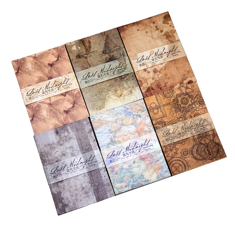 30 листов бумаги в стиле ретро с растительной текстурой из нескольких материалов