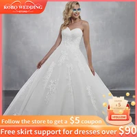sweetheart ball gown wedding dresses white organza vestido noiva appliques bridal dresses lace up back