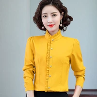 fashion cotton women shirts black office lady button up shirt long sleeve women shirts blouses camisa de mujer ladies tops