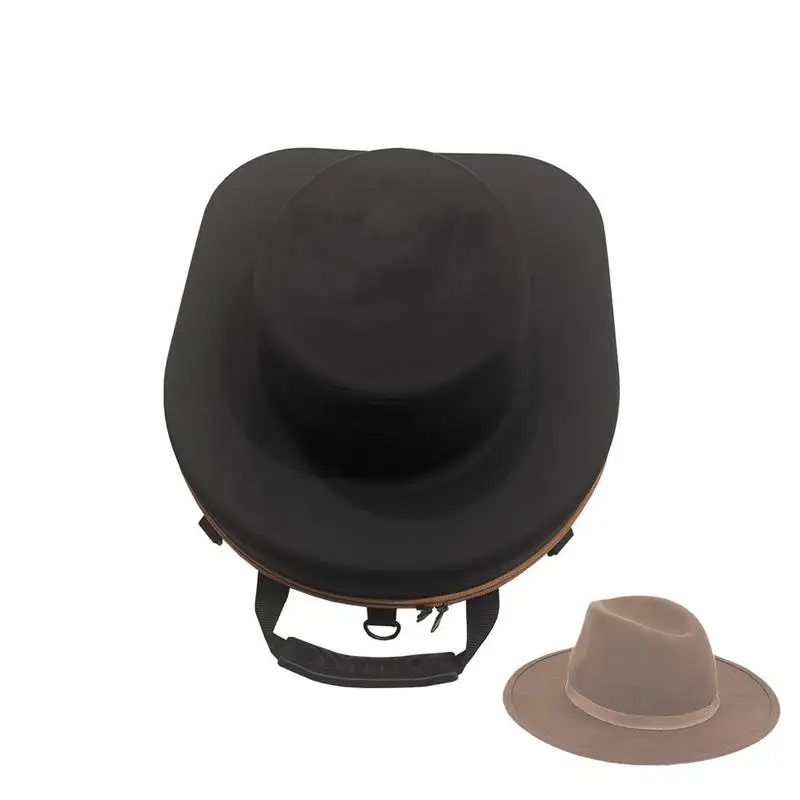 

Storage Bag With Strap For Cowboy Hat Durable Travel Case Handbag Storage Box Baseball Cowboy Hat Organizer