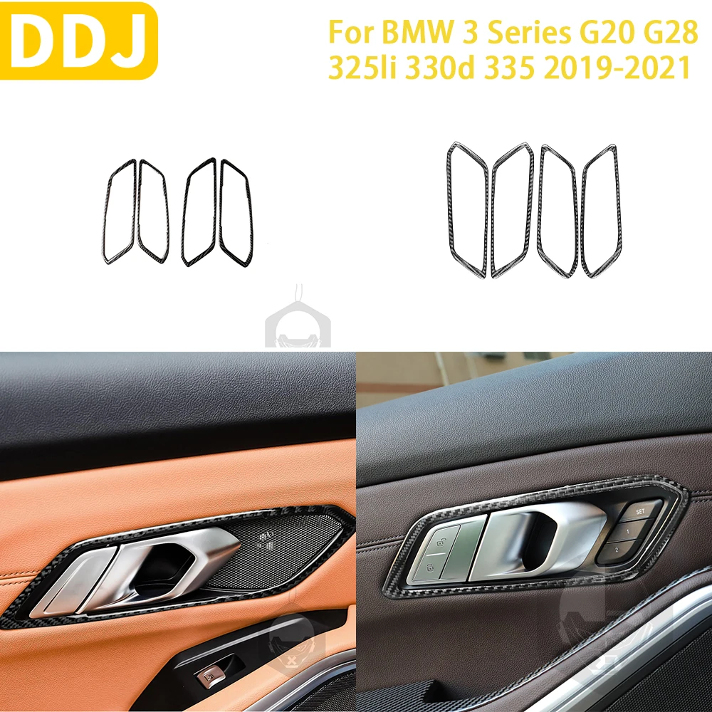 

Углеродное волокно для BMW 3 серии G20 G28 325li 330d 335 2019-2021 аксессуары Автомобильная дверная ручка отделка стикер модификация украшения