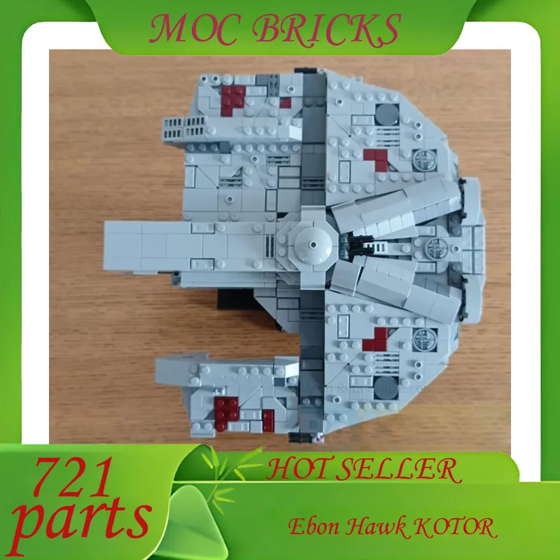 Фото Настроить 721, детали MOC Ebon Hawk KOTOR, военный праздник, космический корабль, битва, Рождественская головоломка, сделай сам, сборка на день рождения, игрушки, подарки №2