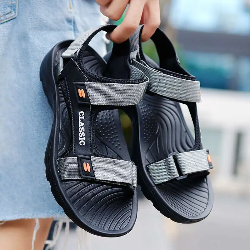 

Portable Man Sneaker Large Size Sandal Men On Platform Brand Men's Flip Flops Casual Leather Summer Shoes Men Air Tennis Bot