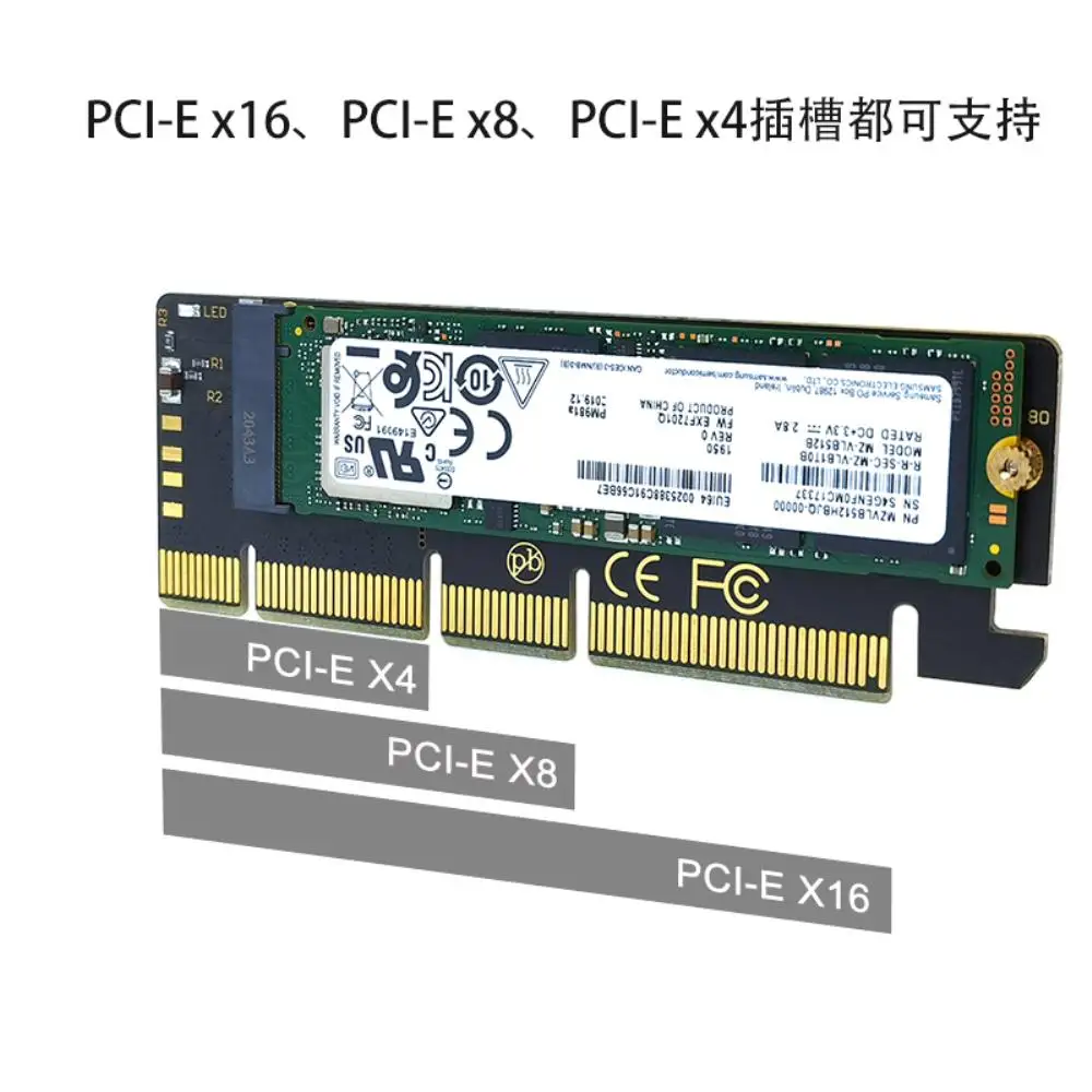 Адаптер M.2 NVMe SSD NGFF на PCIE X16 интерфейсная карта M Key поддержка PCI-e PCI Express 3 0 2230-2280