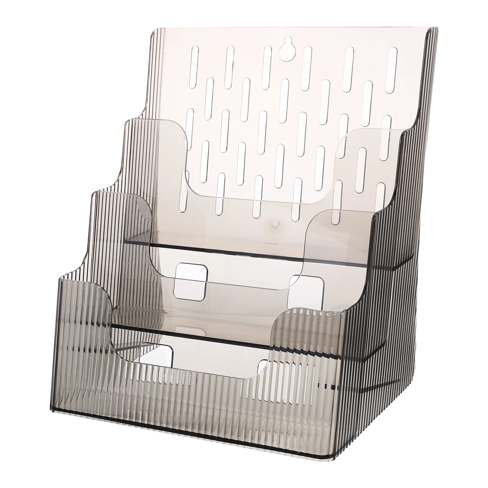 

Brochure Holder Desktop Wall Mounted Booklet Leaflet Menu Display Stand Rack