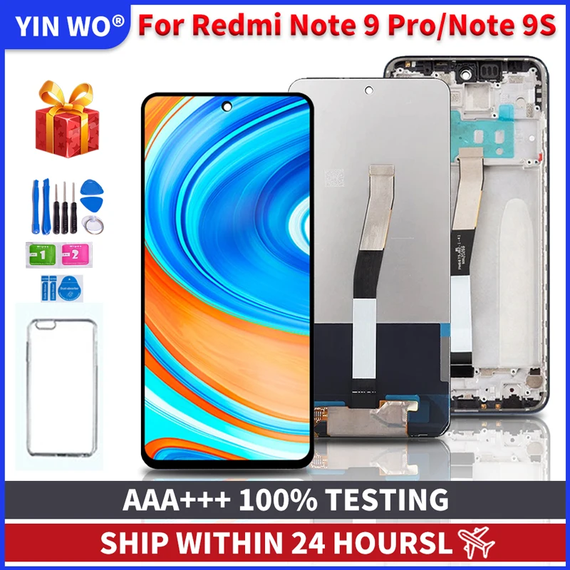 

Оригинальные панели 6,67 дюйма, дисплей, сенсорный дигитайзер в сборе, замена для Xiaomi Redmi Note 9 Pro/Note 9S LCD