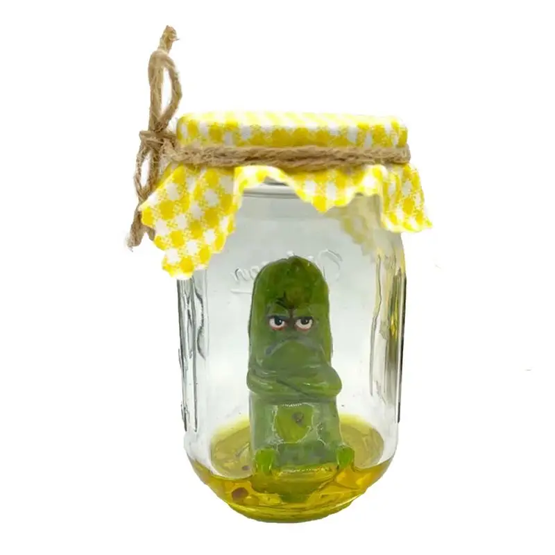 w słoiku figurka ręcznie robiona śliczna emocjonalna podpórka marynarka zabawny mały szklany słoik z marynarką emocjonalne wsparcie marynuj