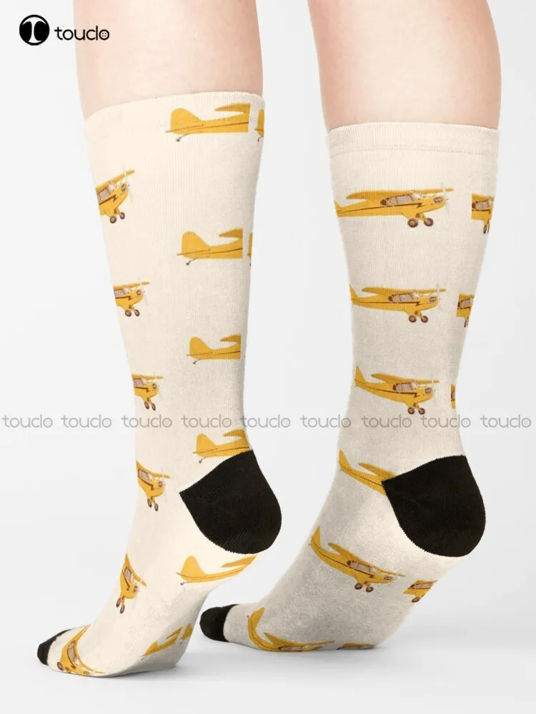 

Little Yellow Plane Socks Sports Socks High Quality Cute Elegant Lovely Kawaii Cartoon Sweet Harajuku Cotton 360° Digital Print