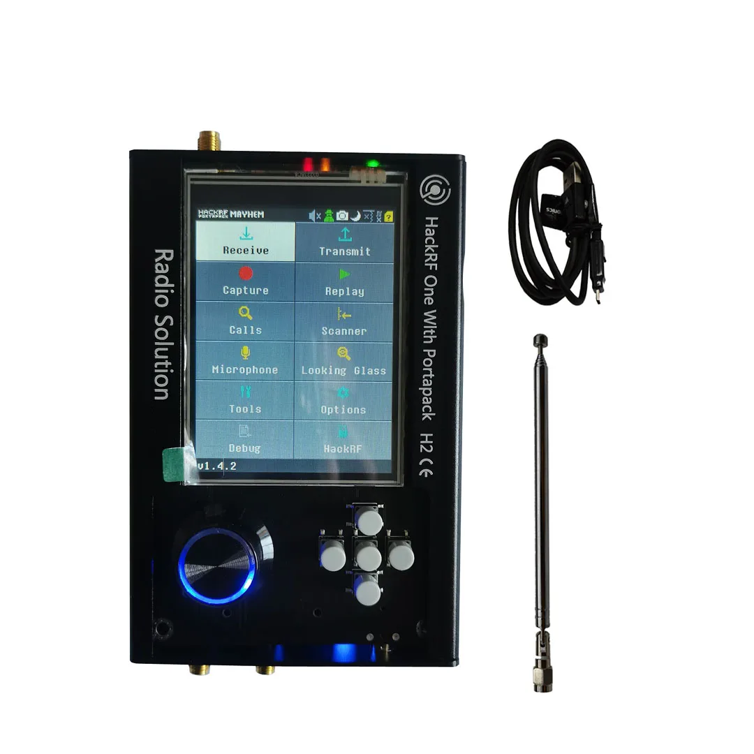 

2,5-дюймовый сенсорный ЖК-экран LUSYA PortaPack H2 + HACKRF ONE SDR радио + прошивка с батареей 3,2 мАч + алюминиевый корпус