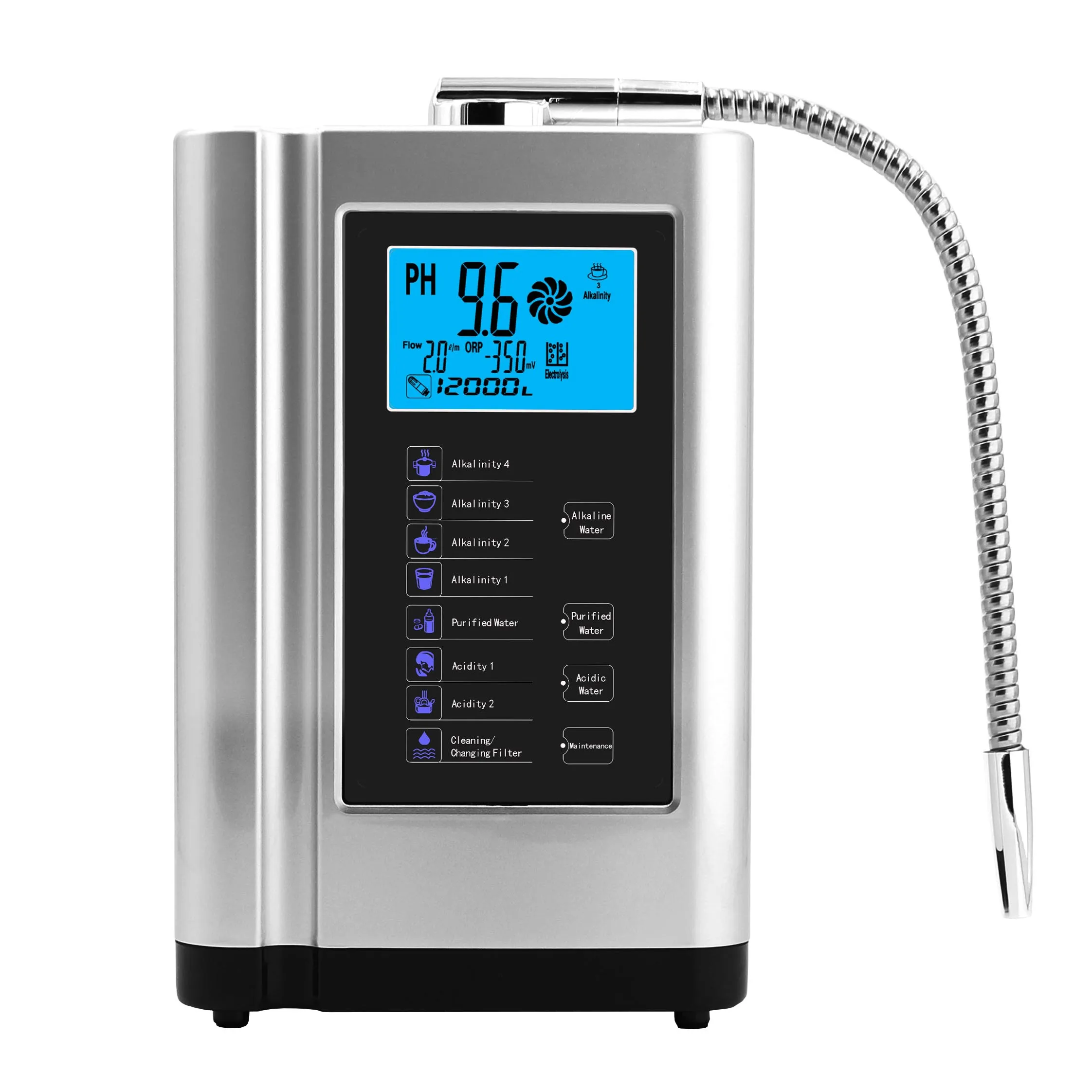 

Alkaline Water Ionizer hydrogen generator Machine Purifier,Produces pH 3.5-10.5 Alkaline Acid water Water Filter system for Home