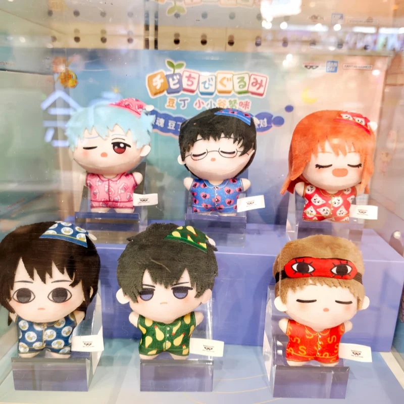Фото Оригинальная серия Bandai Gintama Chibi Kyun Chara: Слепая коробка-сюрприз, брелоки Gintama, украшения, подарки, игрушки из серии «Пижамная вечеринка» №2