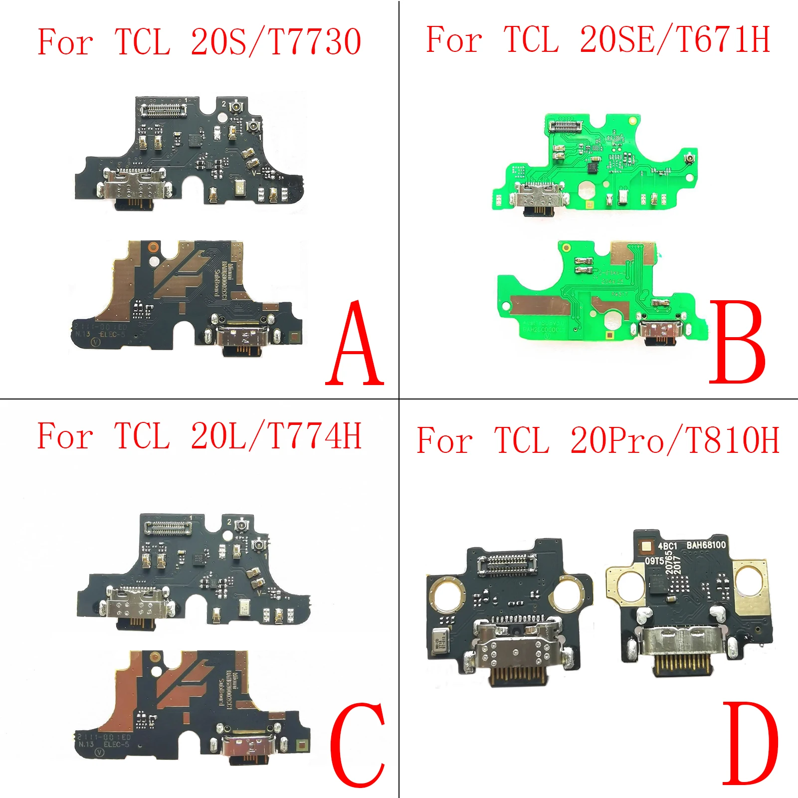 

USB Charging Board Dock Port Flex Cable For TCL 20SE T671 T671H/20 5G T781 T781K/20L Lite T774H/20S T7730/20 Pro T810H T810S