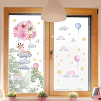 1 set cartoon wall sticker clouds stars air balloon wall art stickers baby children bedroom diy decoration sticker