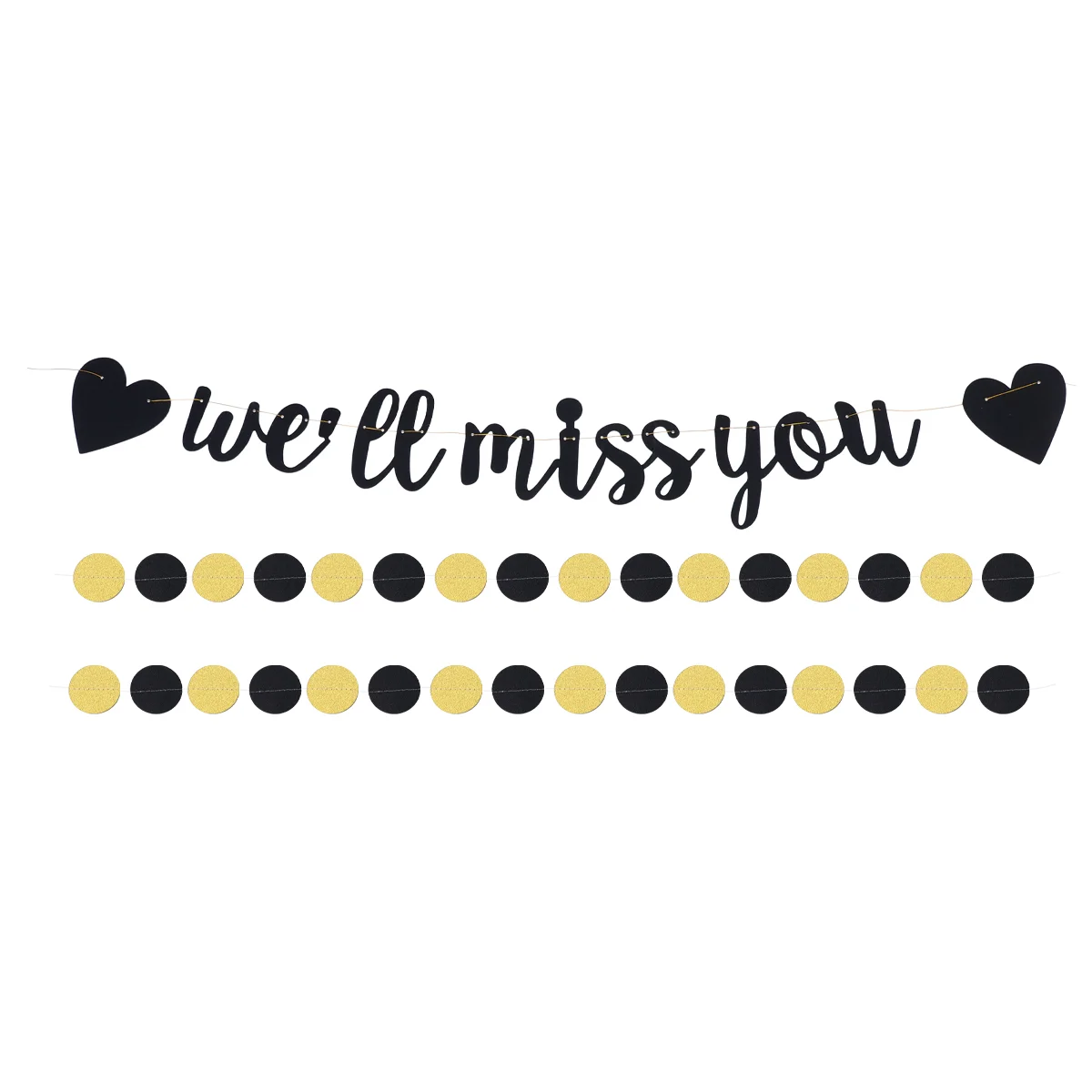 

3 Pcs Retirement Pendant Letter Banner Creative Party We Will Miss You Paper Banner Pull Flag The Hanging
