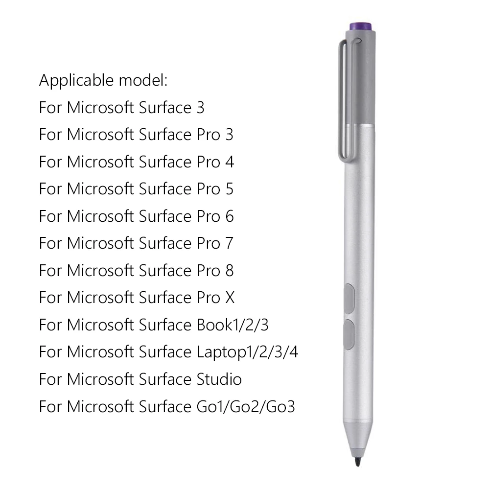 

Surface Pro Stylus Pen Capacitive Pencil 4096 Pressure Sensitive Rechargeable with Screenshot Function For Microsoft Surface