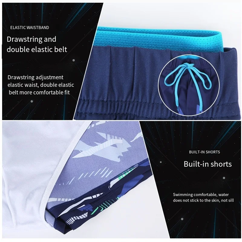 New Men's Swimming Pants Anti-embarrassment flat corner men's loose swimsuit Men's Hot spring beach pants Swimming suit