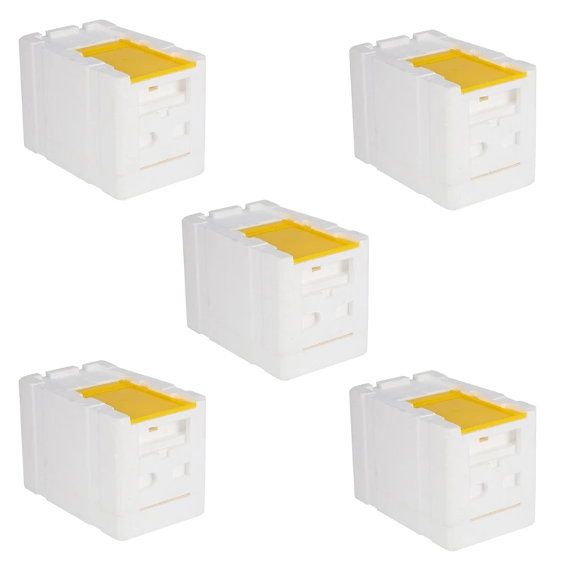 

5X Bee Hive Beekeeping King Box Pollination Box Foam Frames Beekeeping Tool Kit
