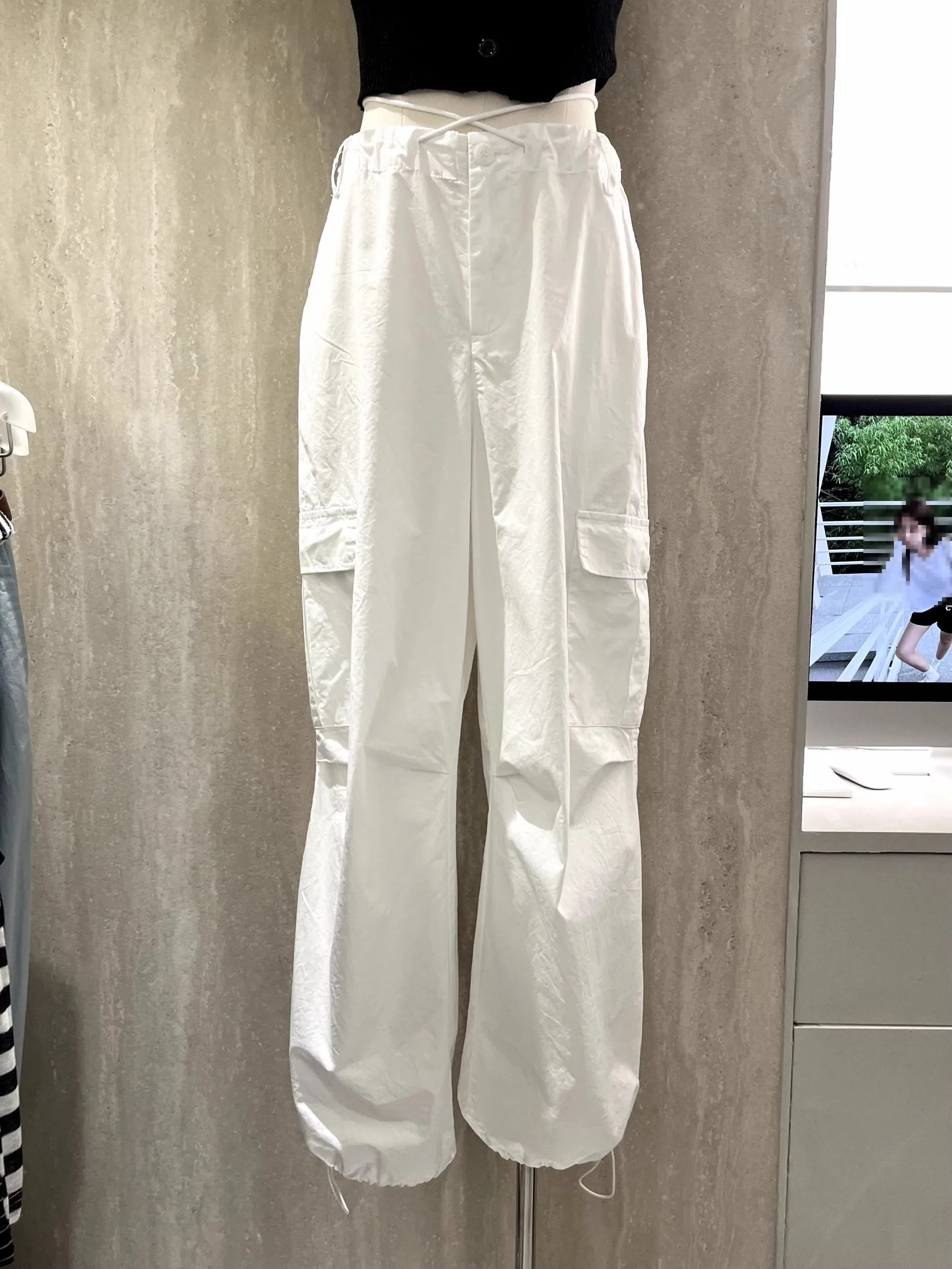 

Женские свободные брюки SuperAen, повседневные свободные брюки в стиле ретро с высокой талией в Корейском стиле