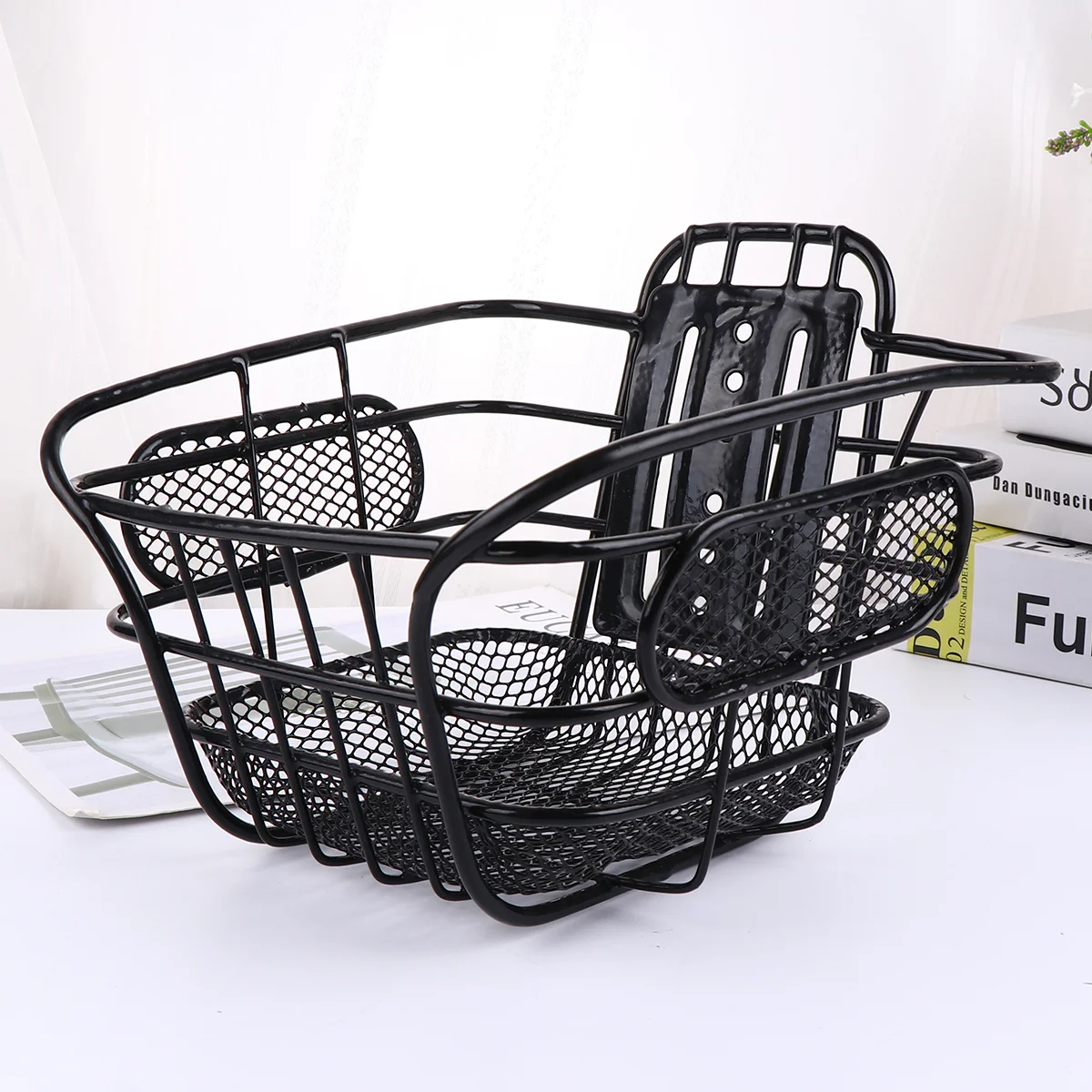 

Basket Bike Front Handlebar Hanging Accessories Lift Off Wire Mesh Cycle Mountain Storage Steel
