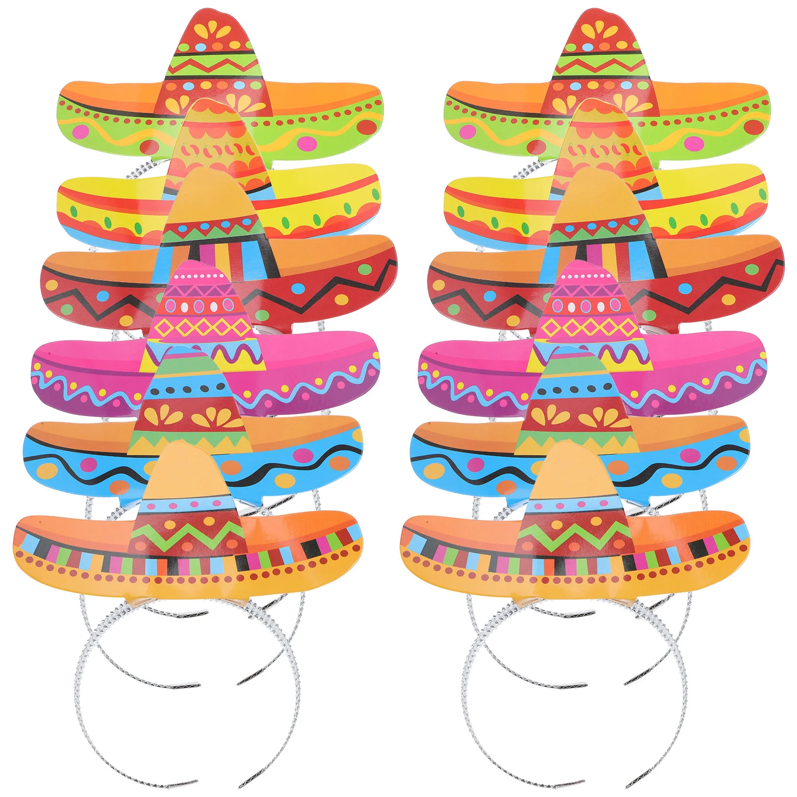 12 шт. мексиканские вечерние шляпы повязки на голову шпилька бумажный соломенный