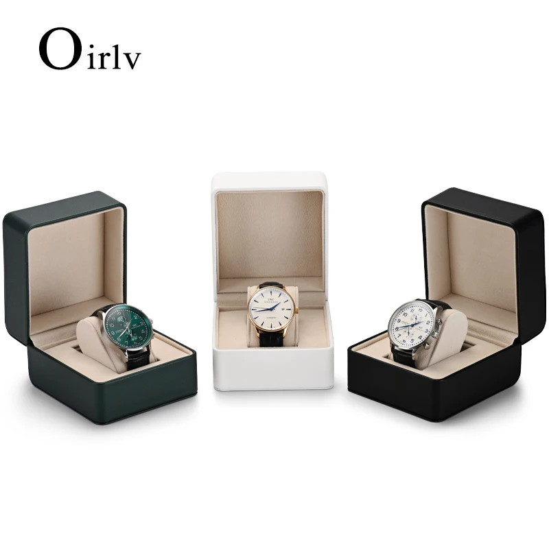 Oirlv Watch Box Organizer Custom Logo Black White Gray Green Gift Packing Jewelry Display Box Classic Watch Gift Box Watch Boxes