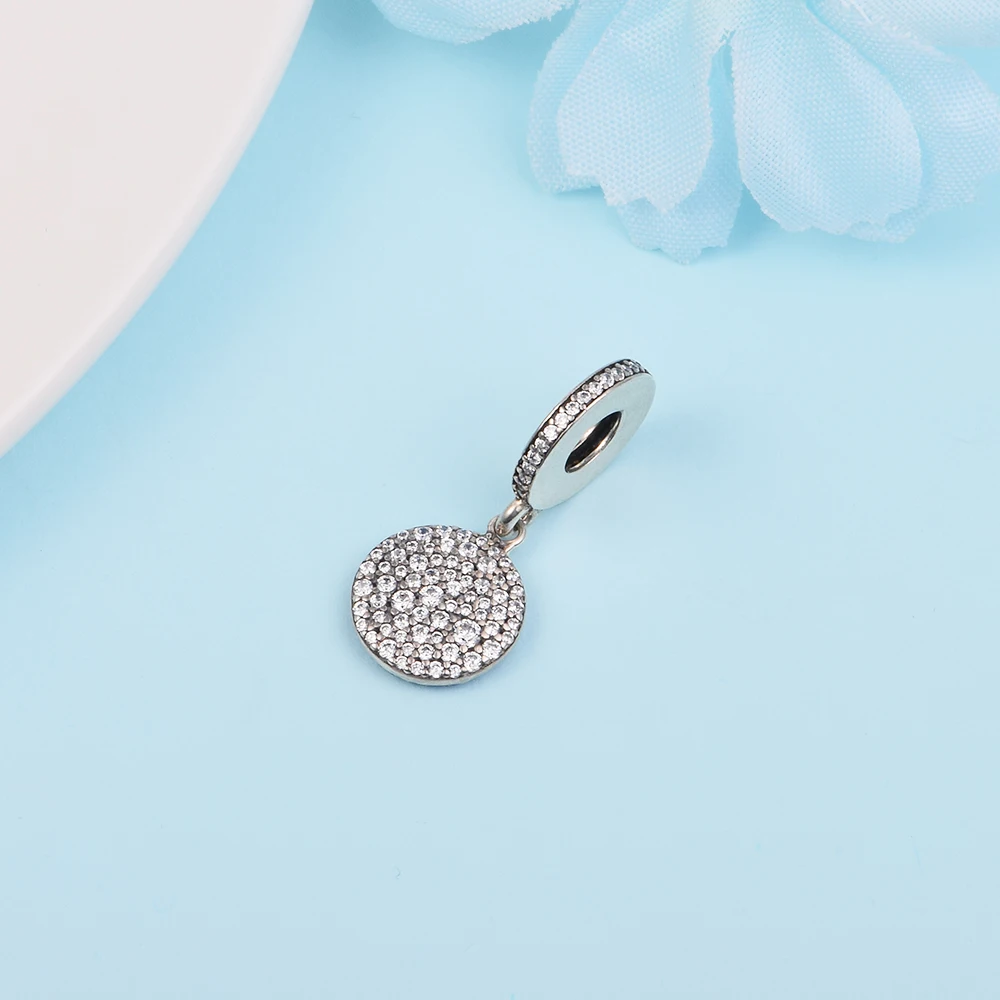 CKK Бусины Классическая элегантность с Королевской голубой CZ подвеской Серебро 925 Бусины Подходят для оригинального браслета Charms Kralen DIY on.