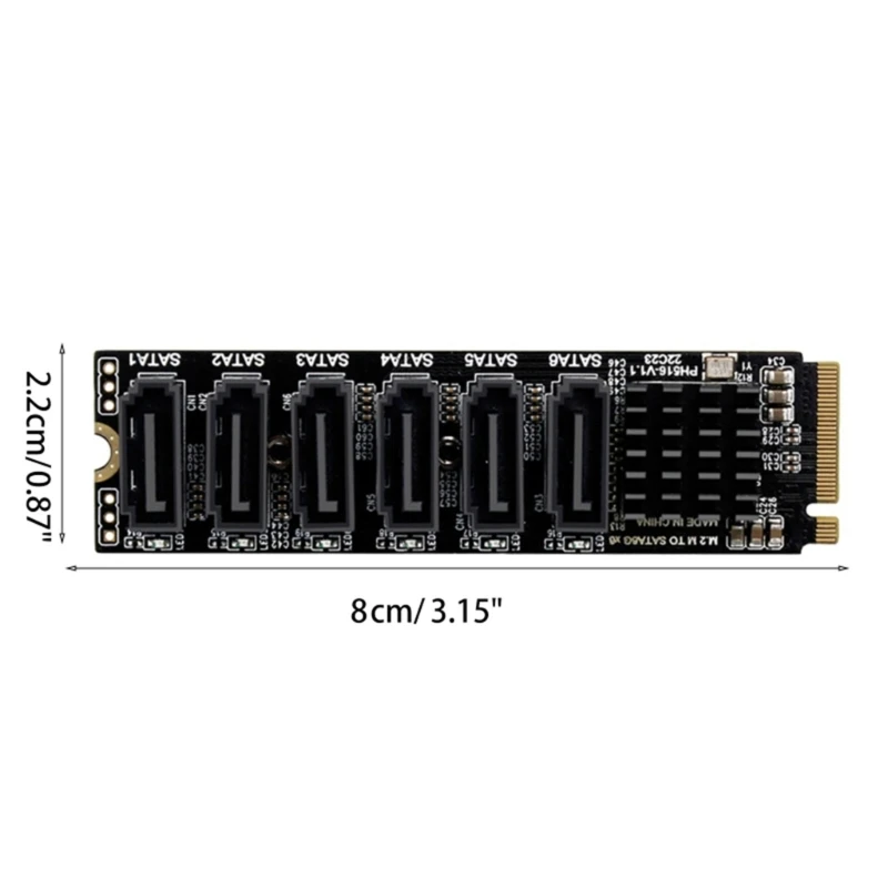 Карта расширения NVME to ASM1166 адаптер 6 Гбит/с конвертеров SATA3.0