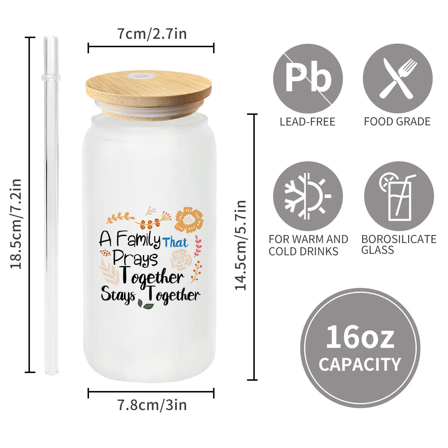 Стеклянный Стакан На 16 Унций День Матери Отца Благодарения Рождения Рождество