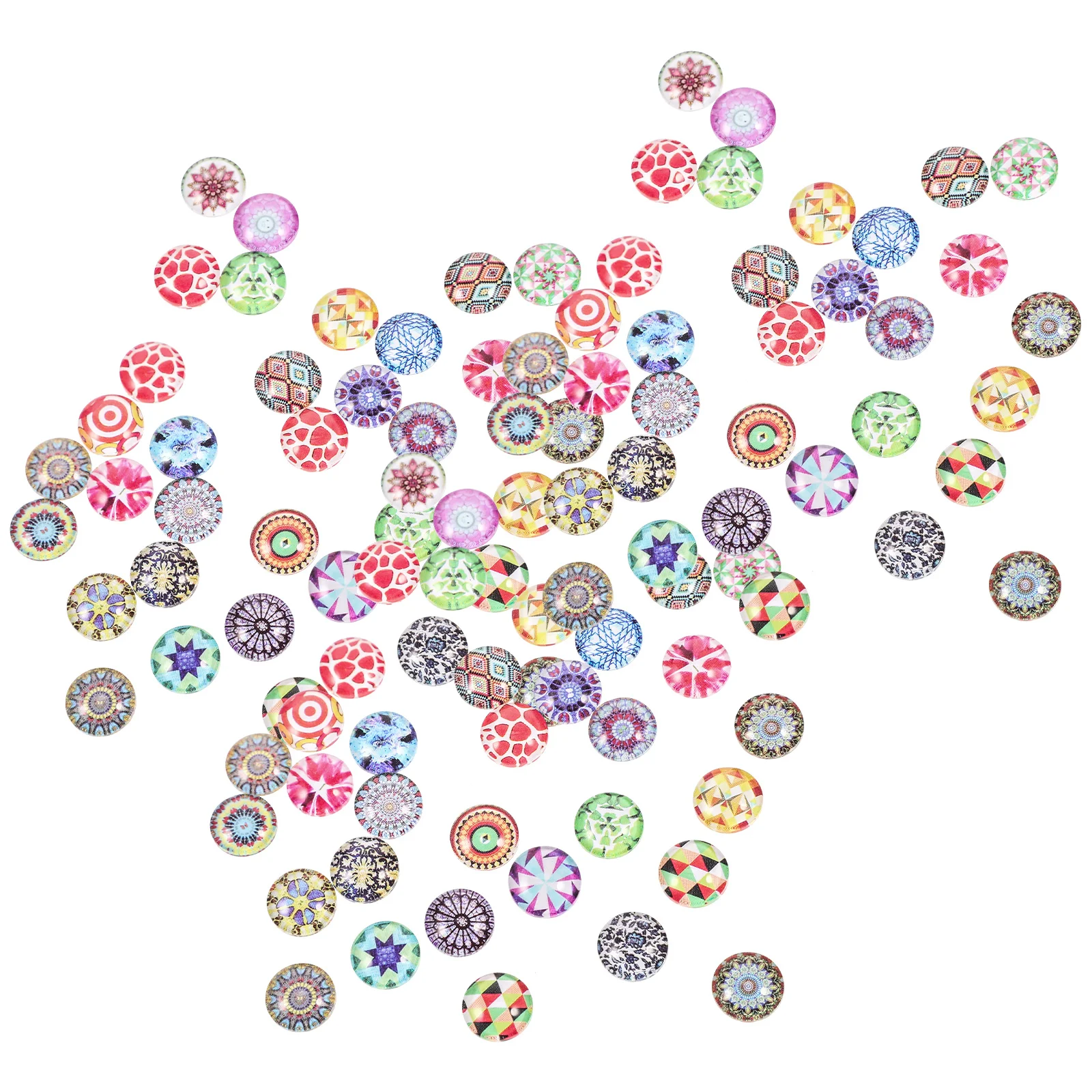 

Mosaic Dome Tiles Sunflower Pieces Gemstone Round Jewelry Mixed Flatback Printed Patches Diy Making Patch Set Accessories