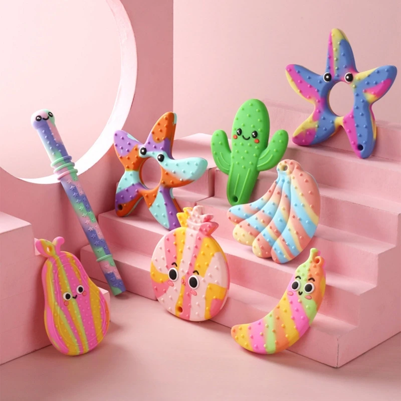 

Silicone Chew Toy Baby Infant Teething Toys Toddler Chewing Stick Teether for Autism Biting Needs Boys Girls KidsToys