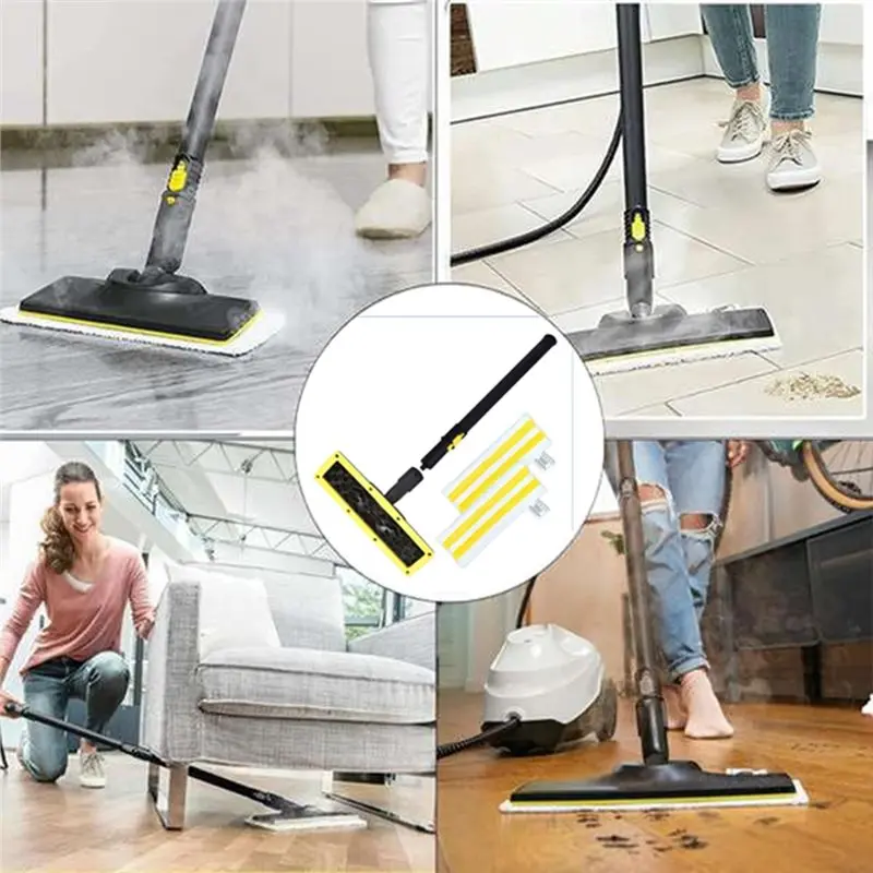 Фото Набор аксессуаров для пароочистителя Karcher Easyfix SC2 SC3 SC4 SC5: удлинительная насадка-распылитель, салфетка из микрофибры, насадка для пола. №3