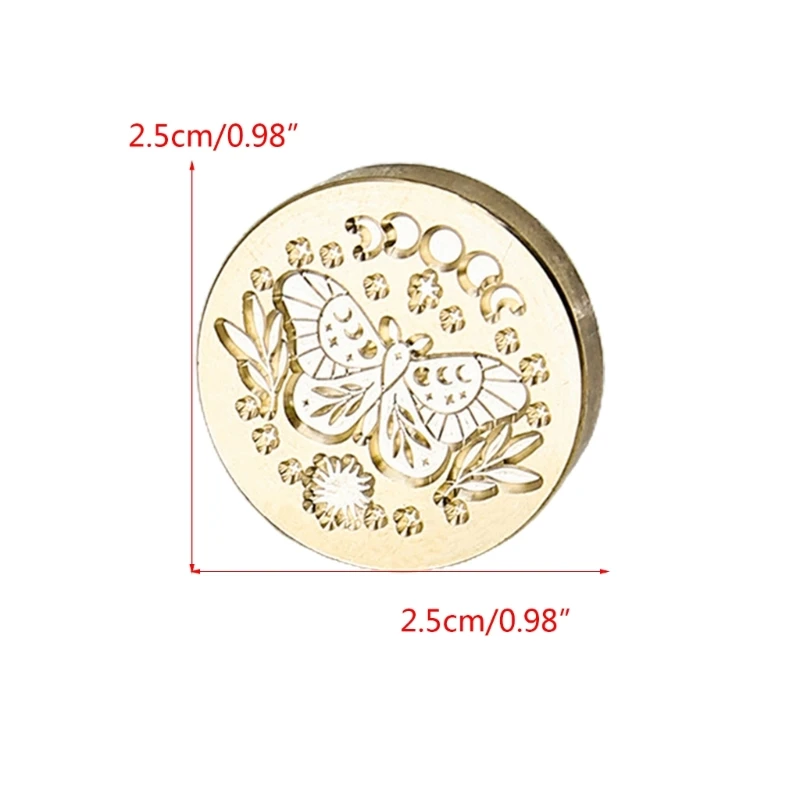 Wax Seal Stamp Head Moon Stars Sealing Wax Brass Head No Handle 25mm Stamp images - 6