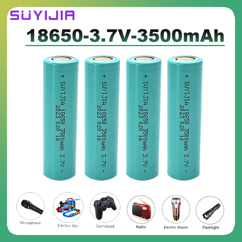 

Оригинальная Аккумуляторная Батарея SUYIJIA 18650, 3,7 в, 3500 мАч, большая емкость, подходит для фонариков, фар, раций