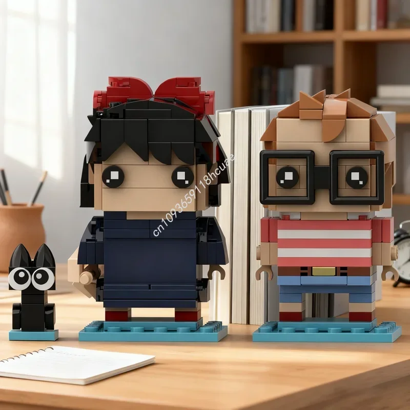Фото 293 детали MOC: Конструктор «Кики, Томбо, Джиджи» по мотивам студии Ghibli. Сборная модель, идея для подарка на фестиваль, игрушка на день рождения. №1