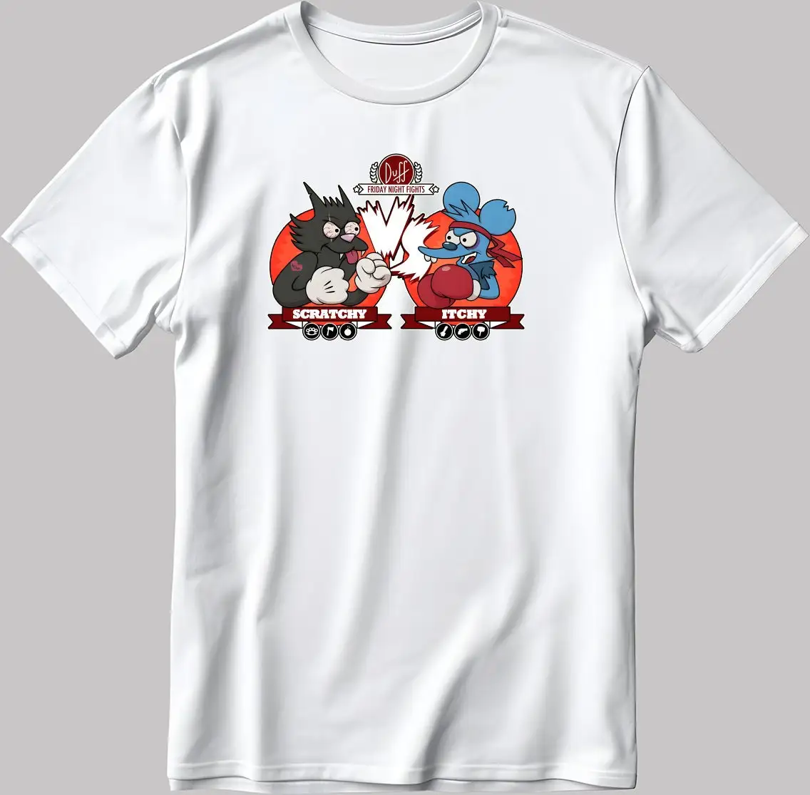 Черно-белая футболка N175 с царапинами и зудящими пятничными драками