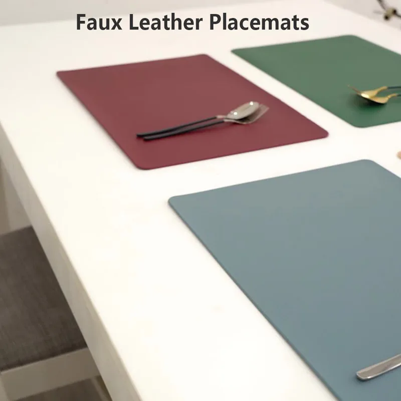 

Leather Western Food Pad PVC Oil Proof Dining Table Hotel Household Heat Pad