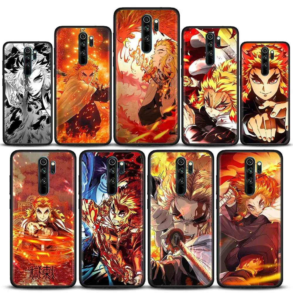 

Funda Case for Redmi K40 K40S K50 6 6A 7 7A 8 8A 9 9A 9C 9T 10 10C PRO PLUS Gaming Case Coque Capa Kyojuro Rengoku Demon Slayer