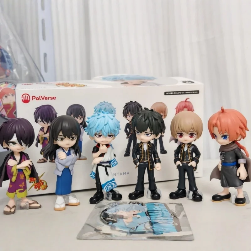Фото Коллекционная фигурка Bushiroad Gintama Palverse: Саката Гинтоки в Q-версии с париком Камуи, украшение для автомобиля, модель для рабочего стола, игрушка, подарок №1