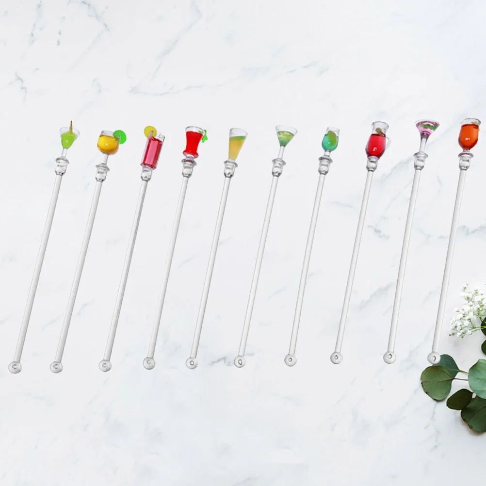 

Cocktail Stirrer Picks Sticks Forks Stirrers Acrylic Drink Stick Swizzle Martini Shaker Spoon Samplestir Pick Drinkscake Bento