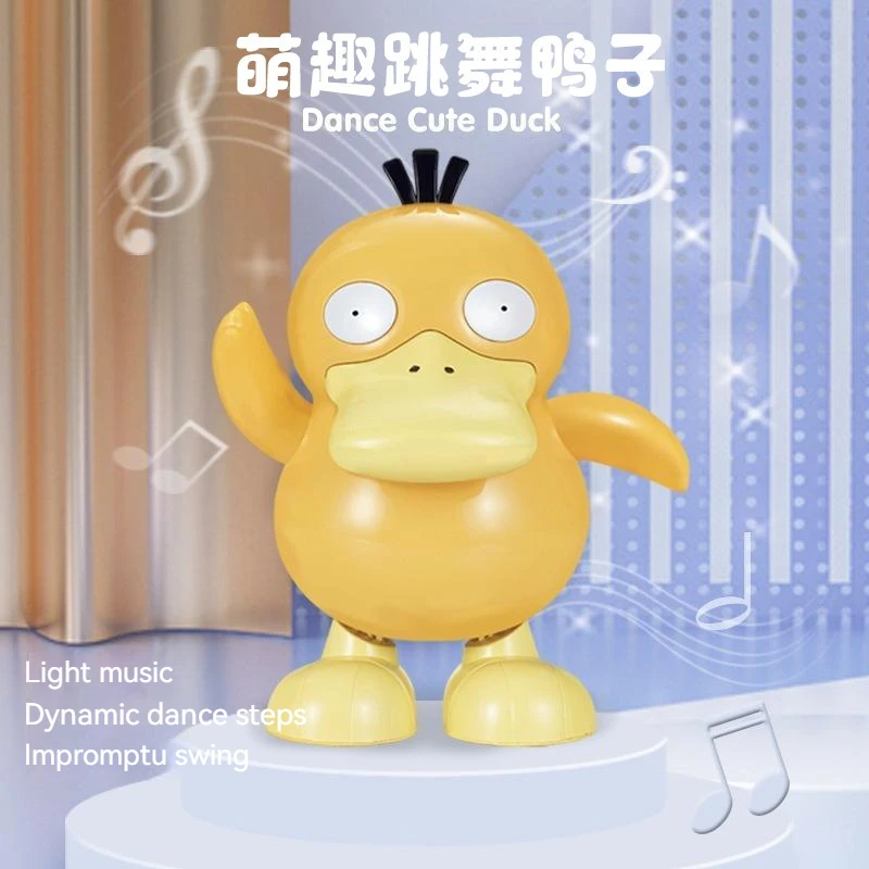 

Танцевальный робот Pokemon Psyduck, игрушки для родителей и детей, цветные светильники, динамическая музыка Psyduck, Детский игровой мат, сюрприз, пода...