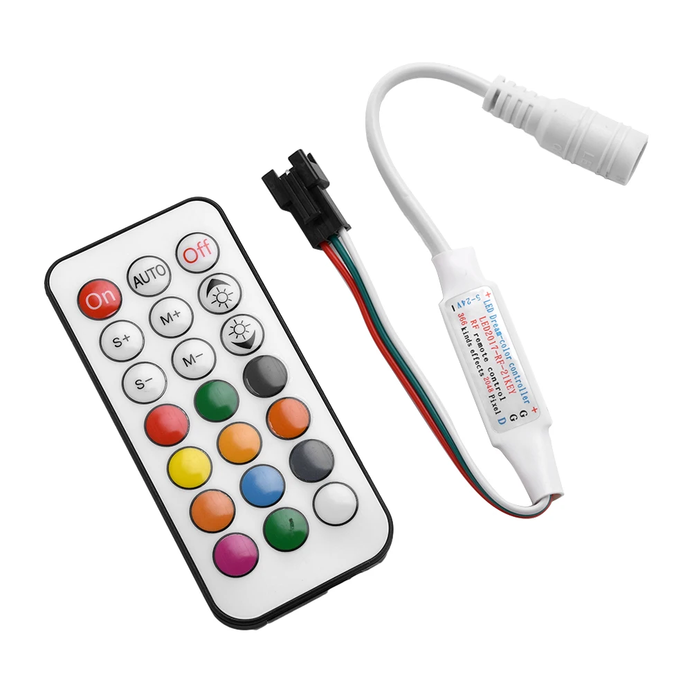 Контроллер светодиодной ленты постоянного тока 5-24 В RGB одноцветный 21 клавиша RF