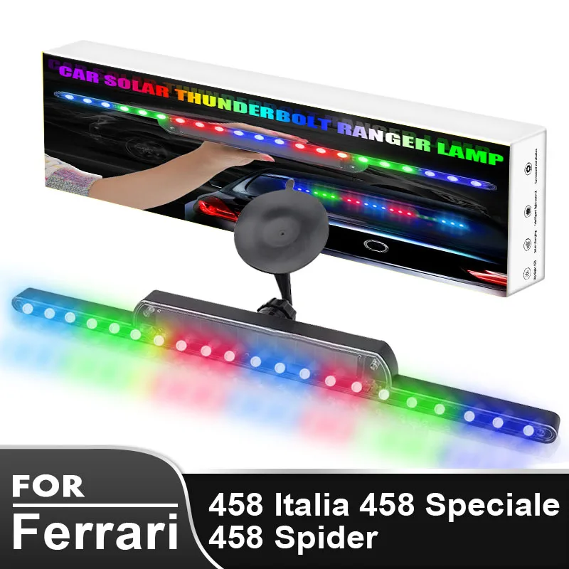 

Car LED Lights Auto Solar Colorful Warning Light Car Lamps Tools Automotive Goods for Ferrari 458 Italia 458 Speciale 458 Spider