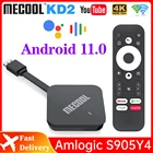 ТВ-приставка Mecool KD2, Android 11, сертификация Google, смарт-ТВ, приставка Amlogic S905Y4, 4 ГБ, 32 ГБ, DDR4, 4K, 2,4G и 55G, Wi-Fi, BT AV1, ТВ-адаптер