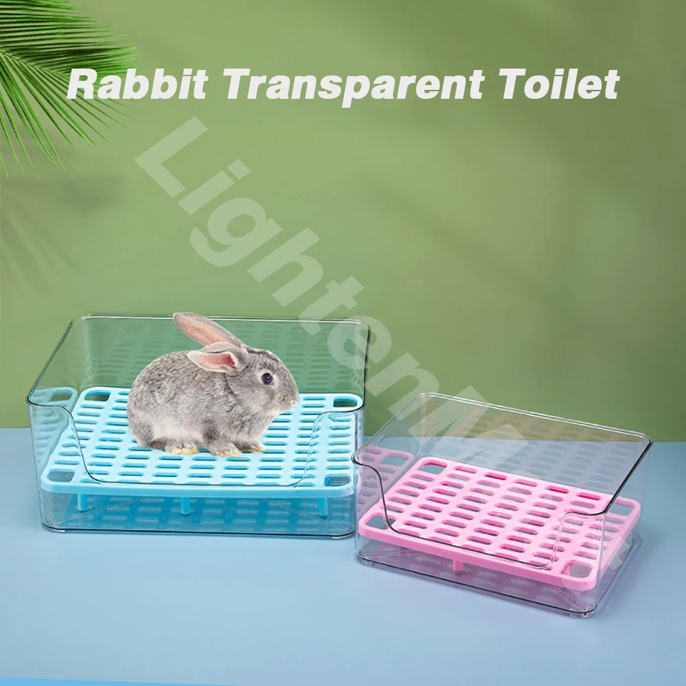 

Acrylic Rabbit Toilet Bunny Litter Box Potty Trainer Pet Cleaning Supplies