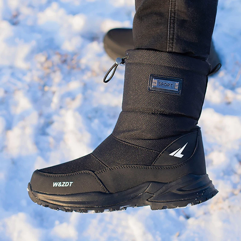 Man Outdoor Travel Snow Boots Zipper 