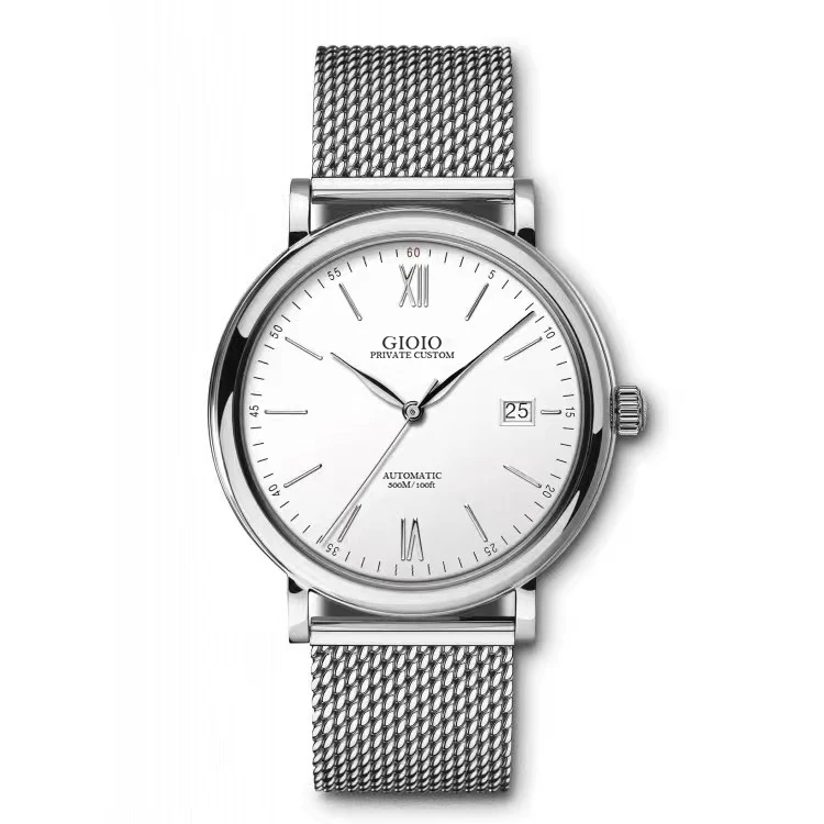 

men Automatic Mechanical watch White Black Rome