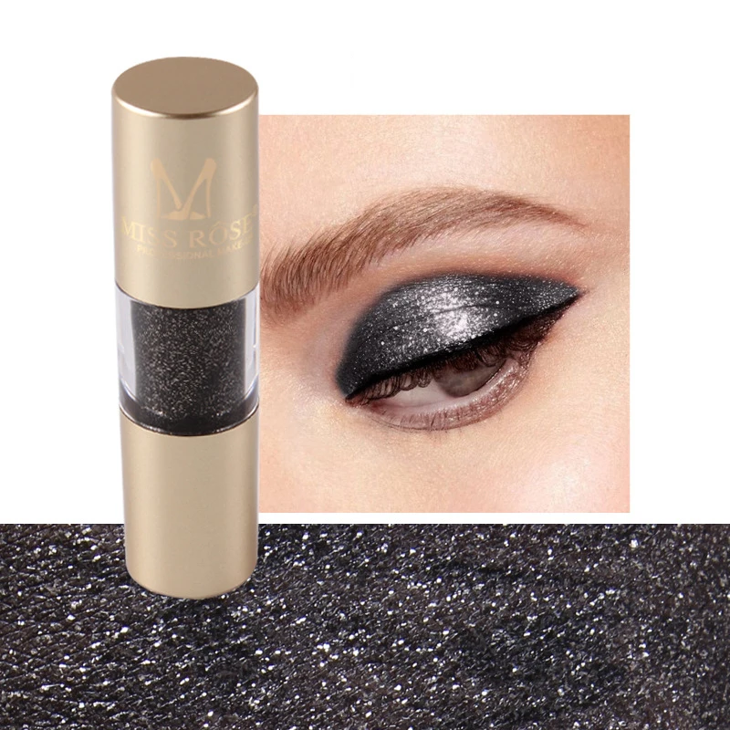 

MISS ROSE 1pcs New Shimmer Eye Shadow Powder Makeup Pigment Waterproof Glitter Eyeshadow 3D Metallic Eyes Powder Cosmetics TSLM1