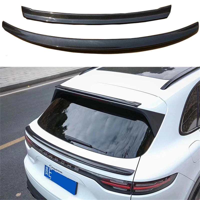 

Спойлер из настоящего углеродного волокна для Porsche Cayenne Trubo S 2018-2023, высококачественные Спойлеры для багажника заднего крыла и двери, сплиттер для верхней крыши