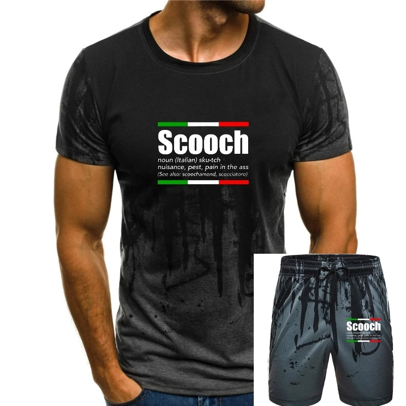 

Scooch итальянская сланг английская надпись забавные итальянские футболки обычные топы футболки для мужчин Доминантный хлопковый уличный топ футболки
