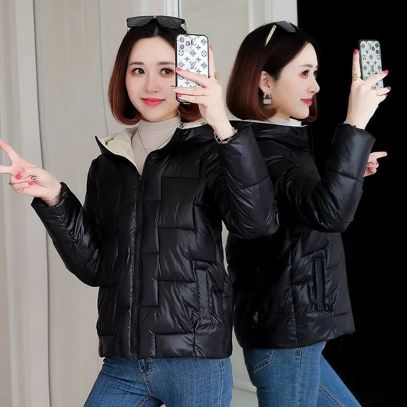 2023 New Cotton Jacket Women Short Down Padded Jackets Ladies Winter Coat Korean Version Outwear Loose Chaqueta Mujer
